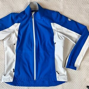 Novara Cycling Jacket Windbreaker Men’s Large - Blue/White ventilated biking zip